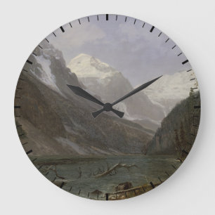 Canadian Rockies Lake Louise   Albert Bierstadt Große Wanduhr