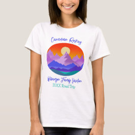 Canadian Rockies Mountain Family Road T-Shirt