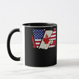 Canadian Roots Half American Flag Canada Tasse
