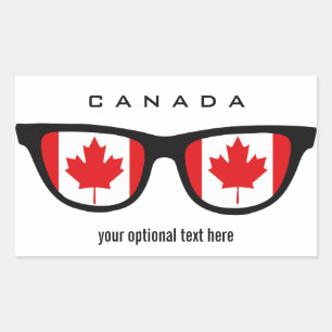 Canadian Shades Zollaufkleber Rechteckiger Aufkleber