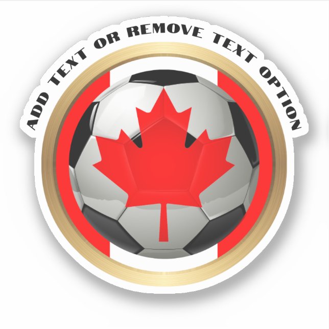 Canadian Soccer Ball Sports Aufkleber (Vorderseite)