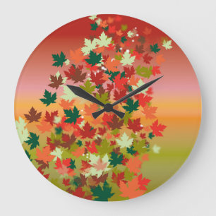 Canadian Sunset Große Wanduhr