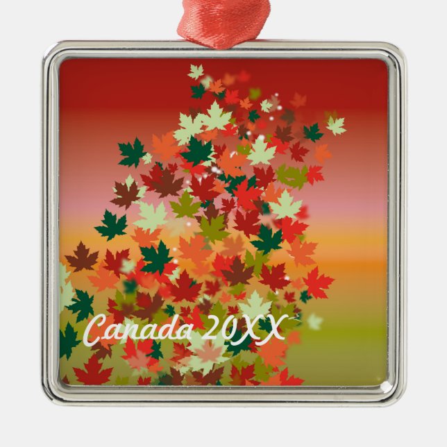 Canadian Sunset Ornament Aus Metall (Vorne)