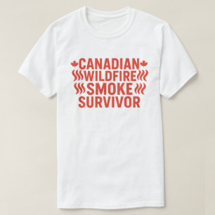Canadian Wildfire Smoke Survivor Luftqualitätswarr T-Shirt
