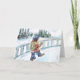 Canadian Winter Holiday Card Dankeskarte
