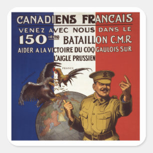 Canadiens Francais Quadratischer Aufkleber
