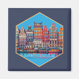 Canal Amsterdam Niederlande Europa Magnet