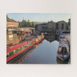 Canal Barges and Canal Basin, Skipton, Yorkshire