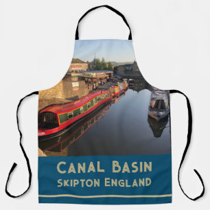 Canal Barges and Canal Basin, Skipton, Yorkshire Schürze