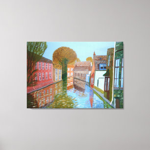 Canal Brugge Leinwand