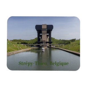 Canal du Centre and Boat Lift, Belgien Magnet