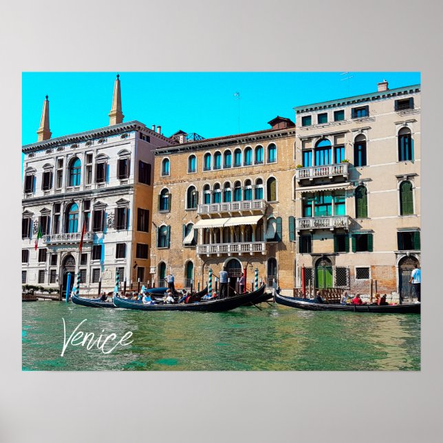 Canal Grande Gondola Boote von Venedig Poster (Vorne)
