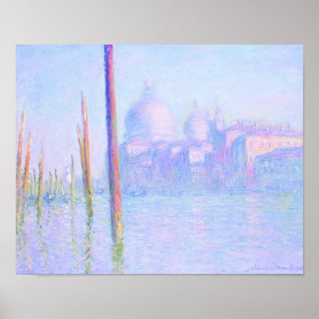 Canal Grande in Venedig (von Claude Monet) Poster (Vorne)