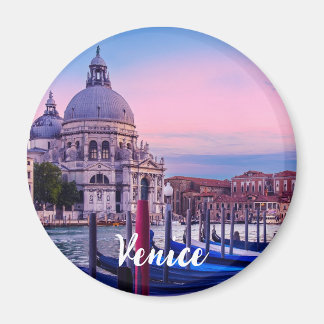 Canal Grande mit Gondeln und Kirche in Venedig Magnet