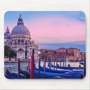 Canal Grande mit Gondeln und Kirche in Venedig Mousepad