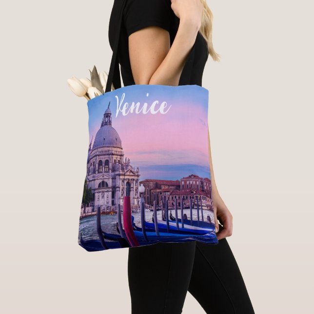 Canal Grande mit Gondeln und Kirche in Venedig Tasche (Von Nahem)