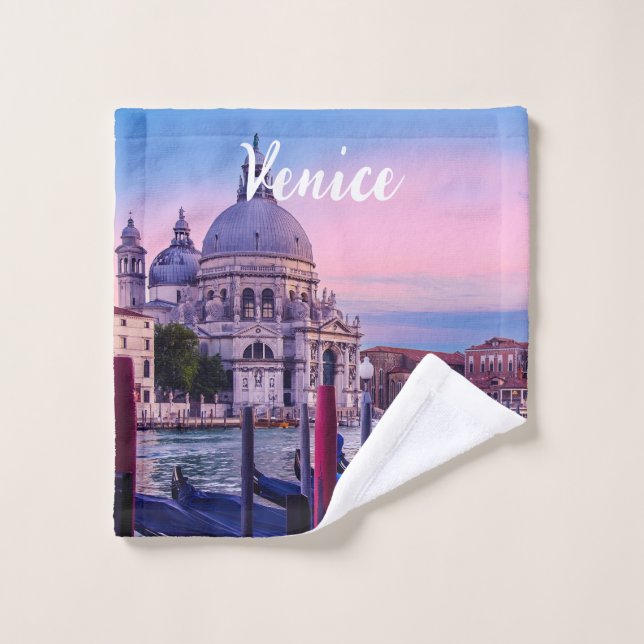 Canal Grande mit Gondeln und Kirche in Venedig Waschlappen (Waschlappen)