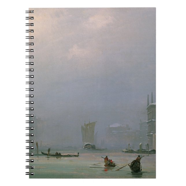 Canal Grande mit Schnee und Eis, 1849 Notizblock (Vorderseite)