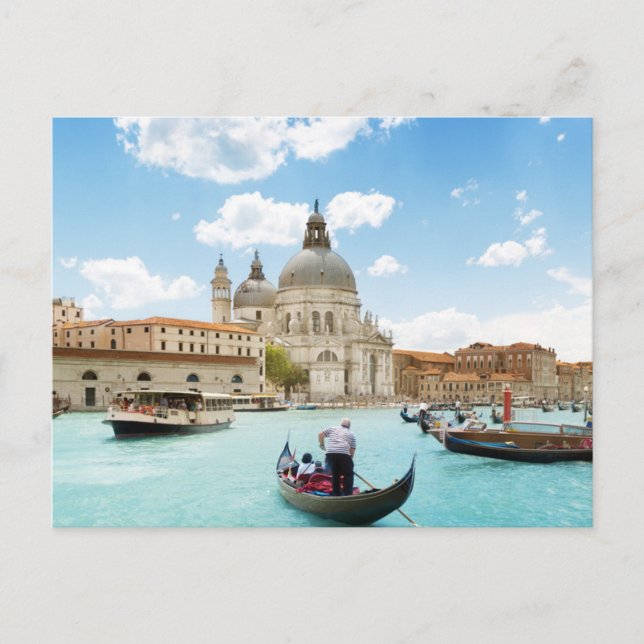 Canal Grande, Postkarte von Venedig (Vorderseite)