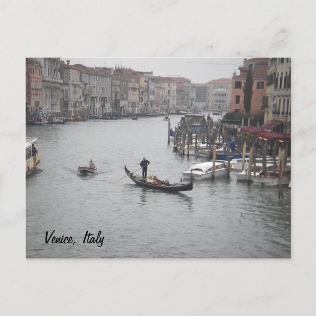 Canal Grande, Postkarte von Venedig (Vorderseite)