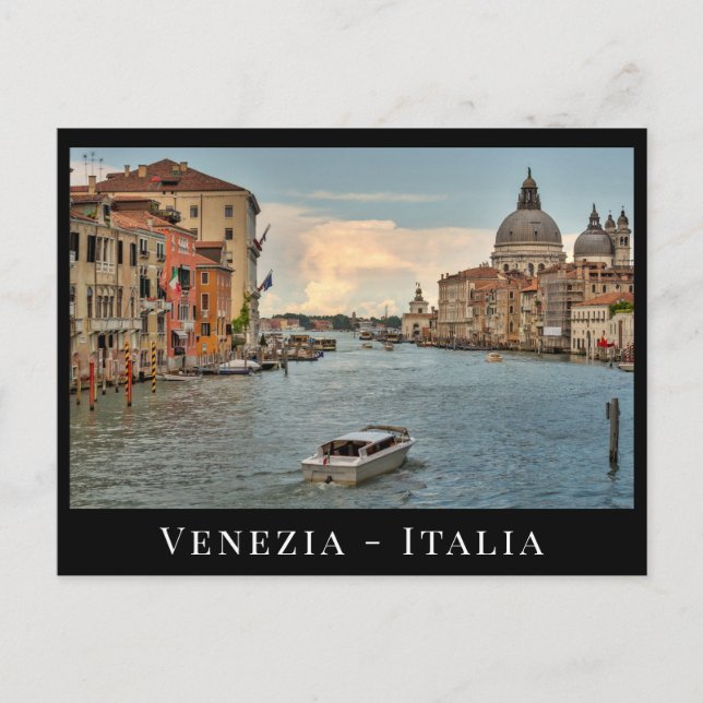 Canal Grande, Venedig - Benutzerdefinierter Text Postkarte (Vorderseite)