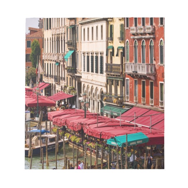 Canal Grande Venedig Italien mit Gondelbooten Notizblock (Vorderseite)