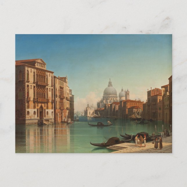 Canal Grande Venedig Vintage Kunst Postkarte (Vorderseite)