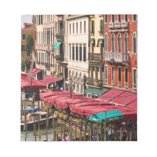 Canal Grande von Venedig Italien mit Gondelbooten Notizblock