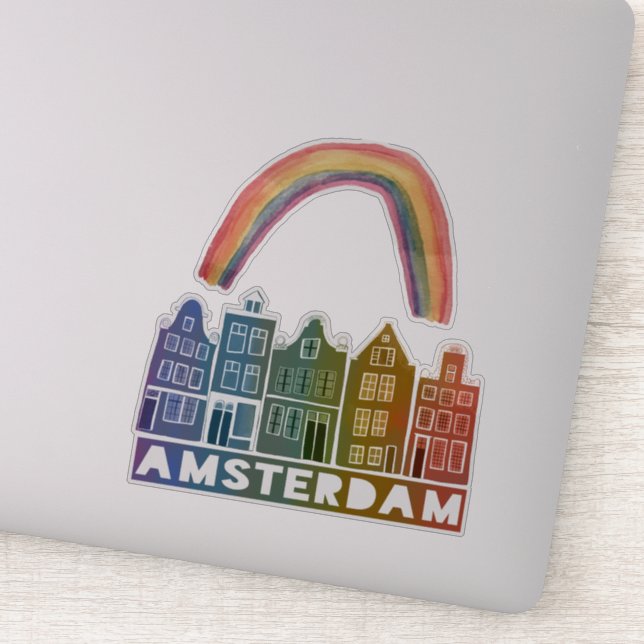 Canal House Amsterdam Holland Rainbow Set Aufkleber (Detail)
