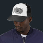 Canal House Black Amsterdam Holland Truckerkappe<br><div class="desc">Zeigen Sie Ihre Liebe für Holland mit diesem skurrilen Amsterdamer Häuser Musterkunsttee. Macht ein tolles Geburtstagsgeschenk! Sie können ihn anpassen und den Text auch hinzufügen oder ändern. Karo in meinem Shop für viel mehr Farben und Muster! Und mehr passende Artikel wie Tasche,  T-Shirts,  Aufkleber und Tasse.</div>