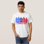 Canal House Row Amsterdam Holland Colorful T-Shirt<br><div class="desc">Zeigen Sie Ihre Liebe für Holland mit diesem skurrilen Amsterdamer Häuser Musterkunsttee. Macht ein tolles Geburtstagsgeschenk! Sie können es anpassen und Ihren eigenen Text hinzufügen. Karo in meinem Shop für viel mehr Farben und Muster! Und mehr passende Artikel wie Tasche,  Aufkleber und Tasse.</div>