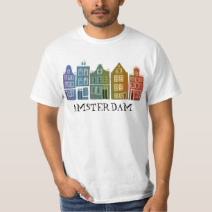 Canal House Row Amsterdam Holland Niederländische T-Shirt