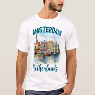 Canal Houses in Amsterdam: Niederlande T-Shirt