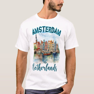 Canal Houses in Amsterdam: Niederlande T-Shirt