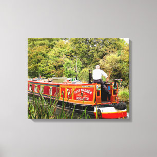 CANAL NARROWBOATS LEINWANDDRUCK