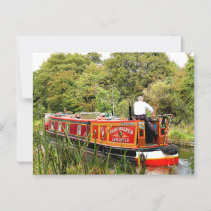 CANAL NARROWBOATS POSTKARTE