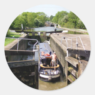 CANAL NARROWBOATS RUNDER AUFKLEBER