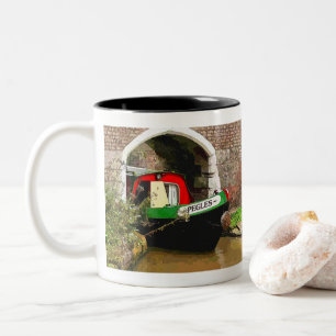 CANAL NARROWBOATS ZWEIFARBIGE TASSE