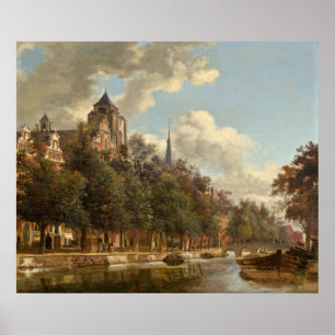 Canal néerlandais - Jan van der Heyden Poster d'ar