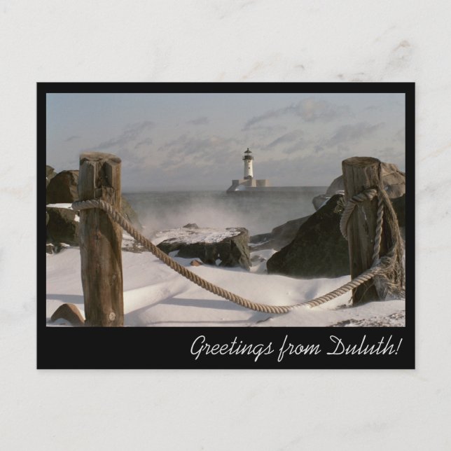 Canal Park Lighthouse Postkarte (Vorderseite)