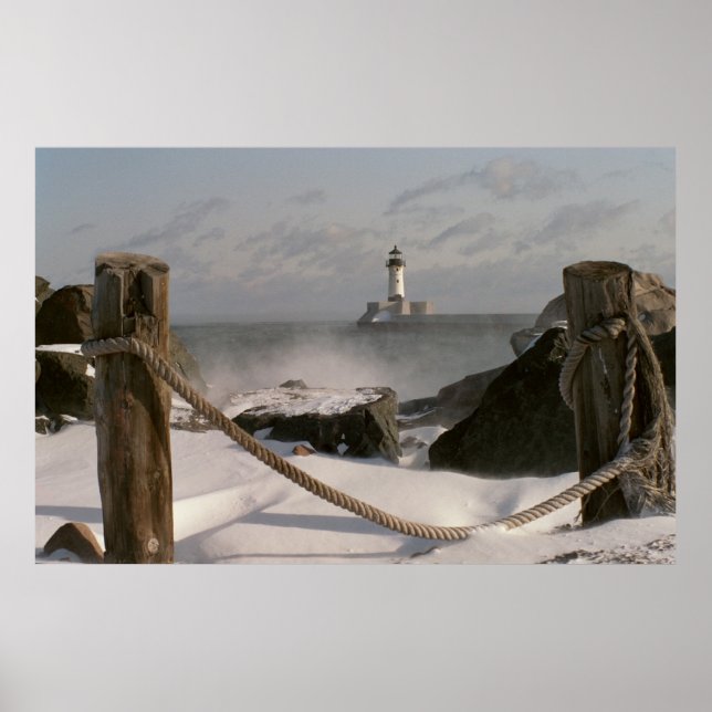 Canal Park Lighthouse print/poster Poster (Vorne)