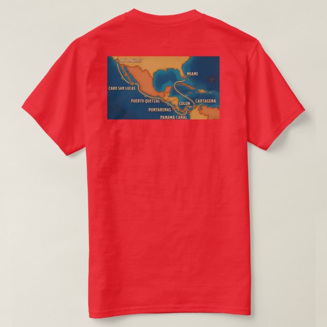 Canal Route Map T-Shirt (Design Rückseite)