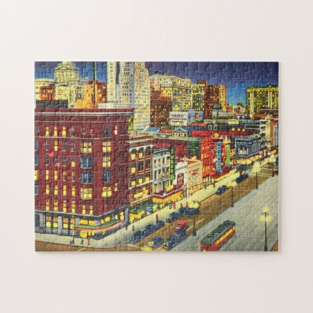 Canal Street nachts, New Orleans, Louisiana (Horizontal)