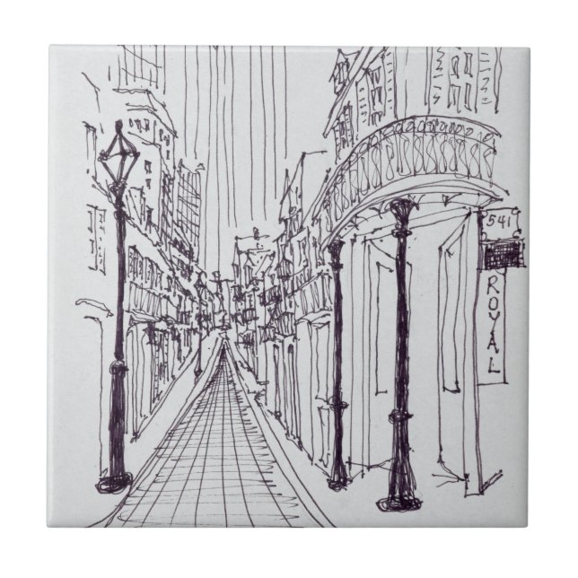 Canal Street| New Orleans, Louisiana Fliese (Vorderseite)