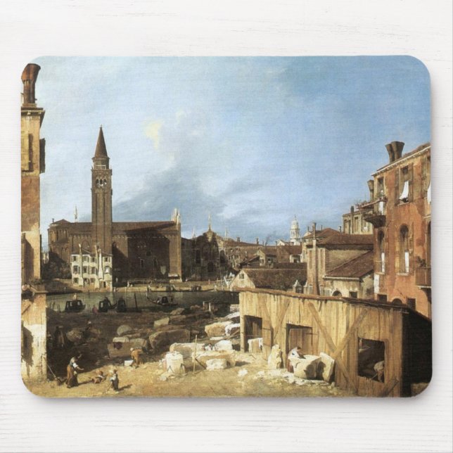 Canaletto, das Yard des Steinmetzes Mousepad (Vorne)