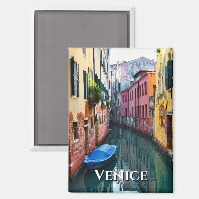 Canals Venice Magnet (Vorderseite/Rückseite)