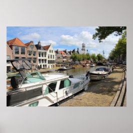 Canalside View, Dokkum, Niederlande Poster