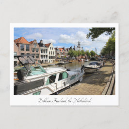 Canalside View, Dokkum, Niederlande Postkarte
