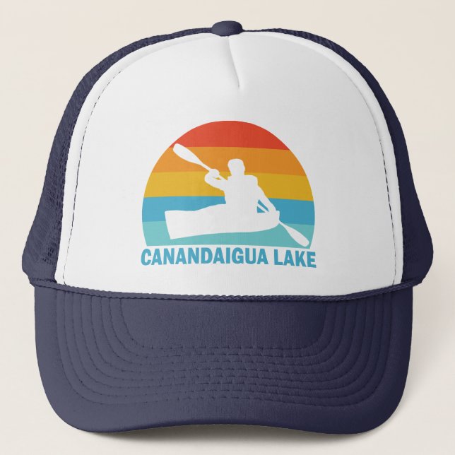 Canandaigua Lake New York Kayak Truckerkappe (Vorderseite)