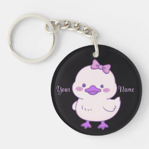 Canard Arc Violet Mignon Kawaii Noir Personnalisé